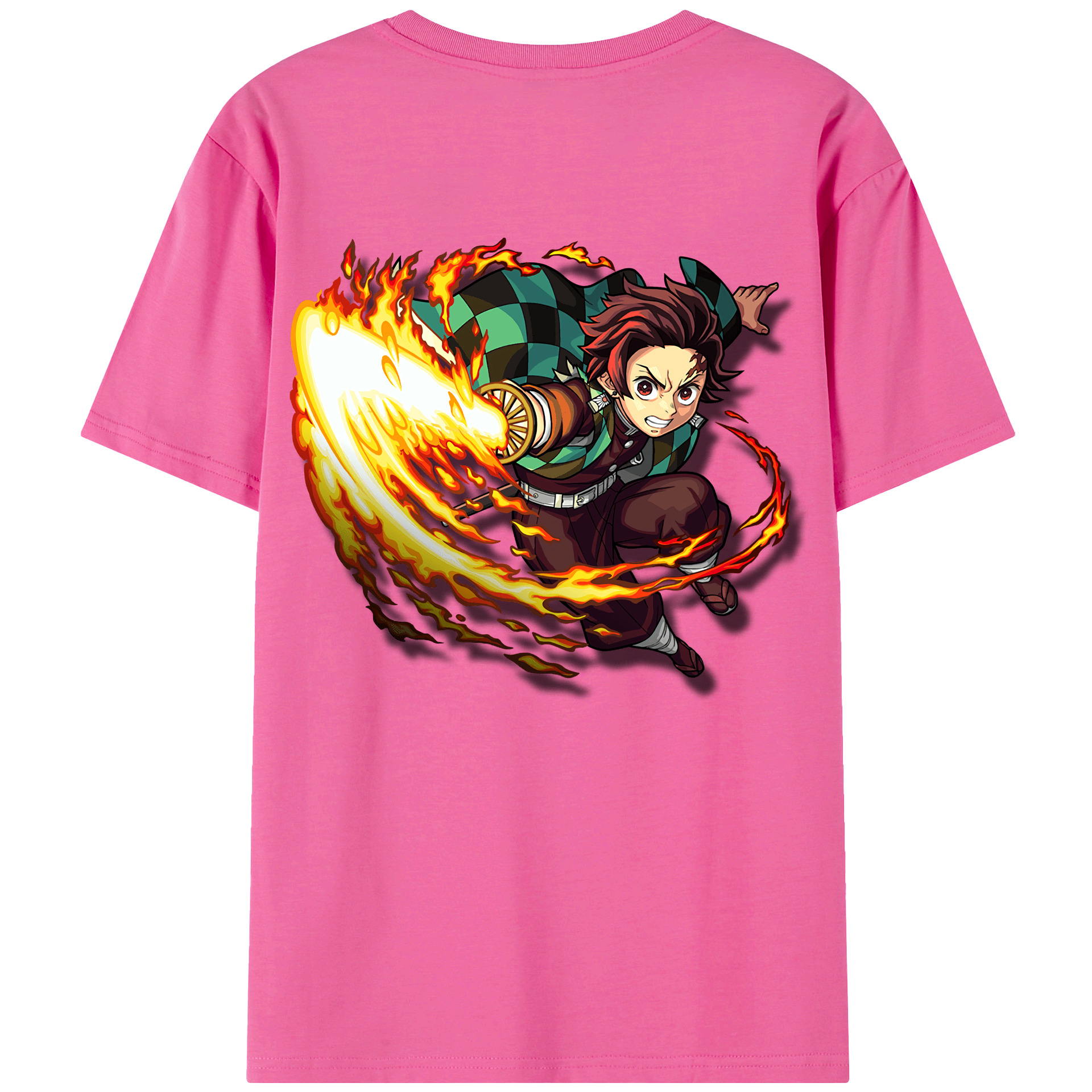 （画像用） 鬼滅の刃 竈門 炭治郎／かまど たんじろう Kamado Tanjirou レディース半袖Tシャツ(バックプリント)